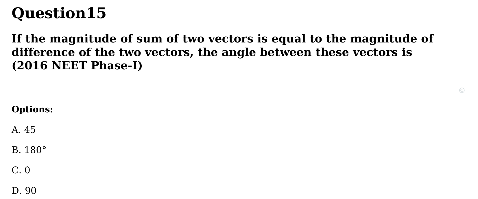 Motion in a Plane question 15