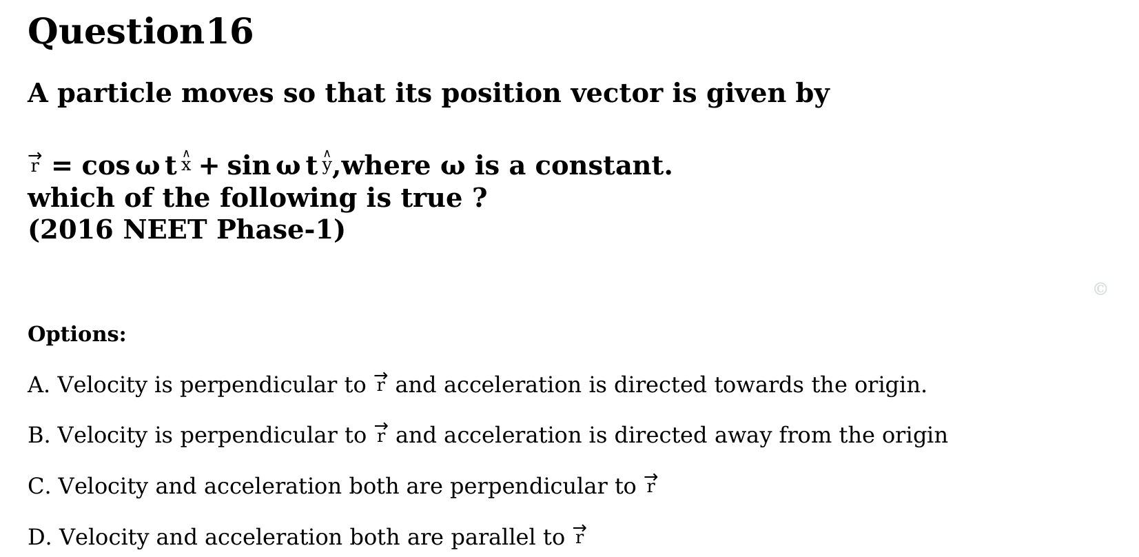 Motion in a Plane question 16