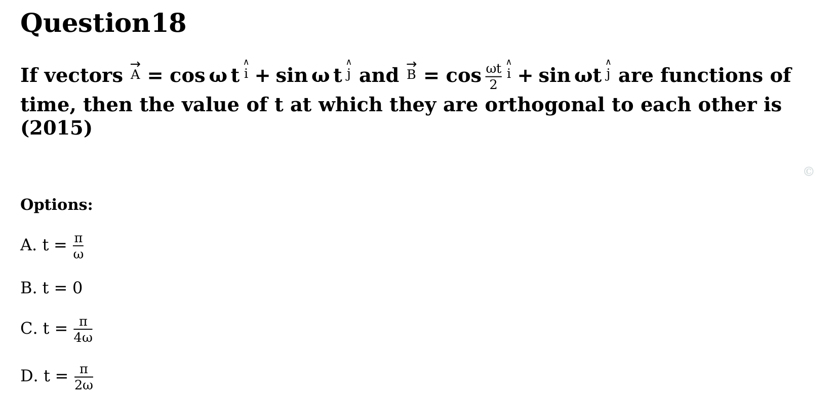 Motion in a Plane question 18