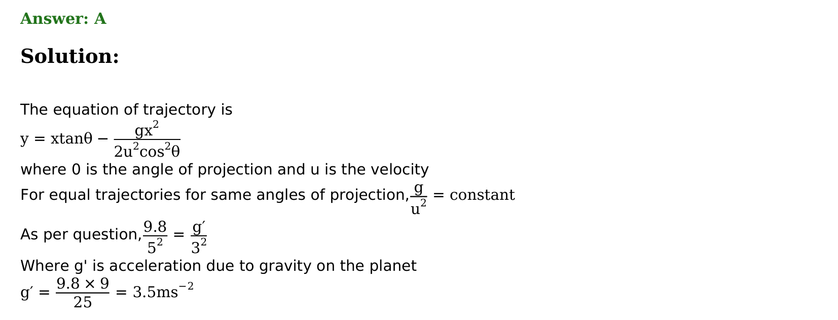 Motion in a Plane solution 21