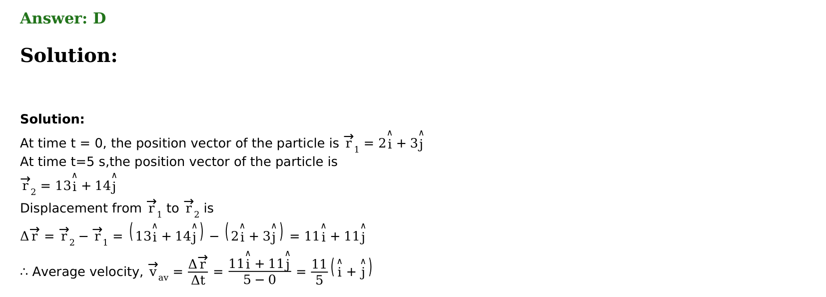 Motion in a Plane solution 22