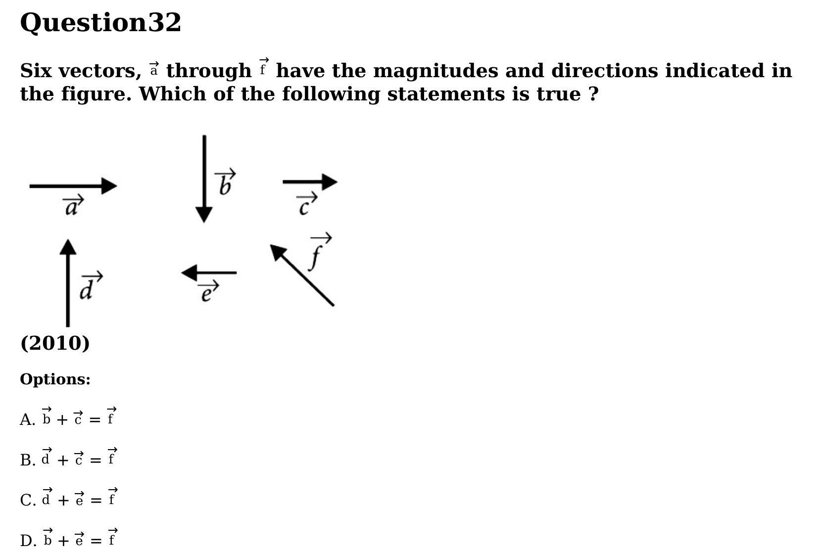 Motion in a Plane question 32