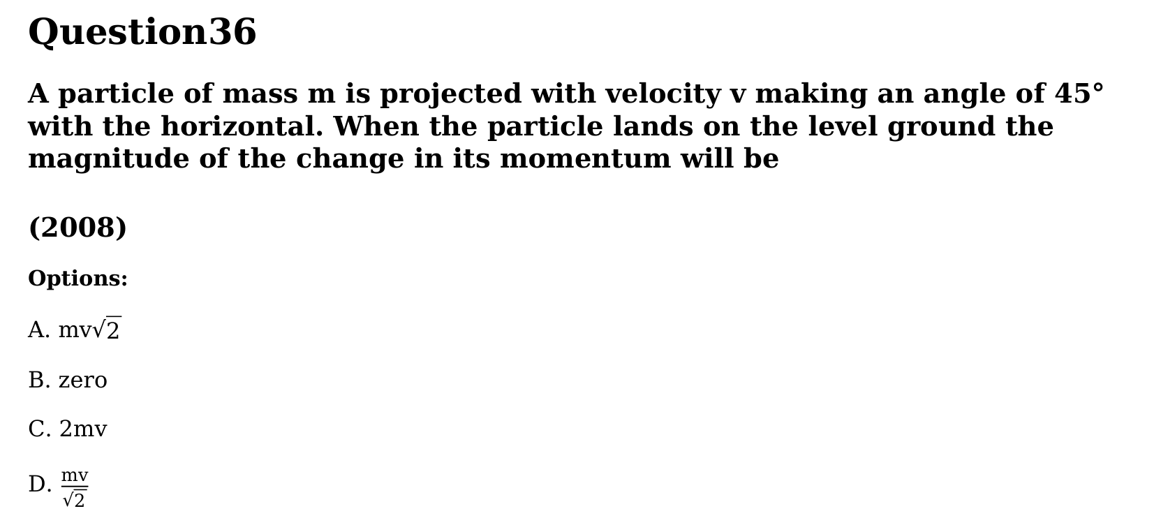Motion in a Plane question 36