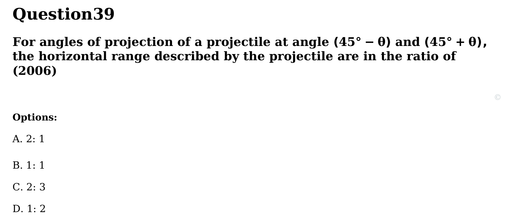 Motion in a Plane question 39