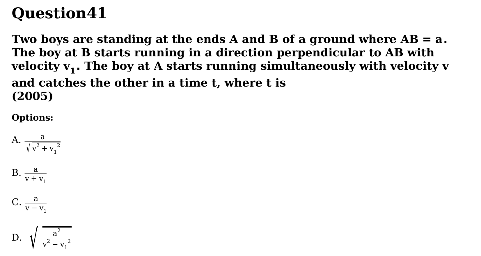 Motion in a Plane question 41