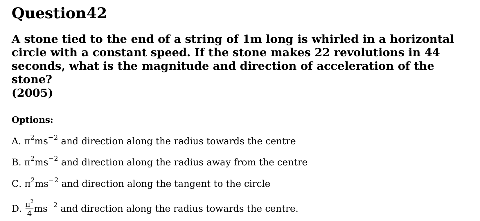Motion in a Plane question 42