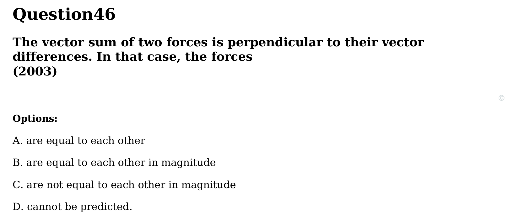 Motion in a Plane question 46