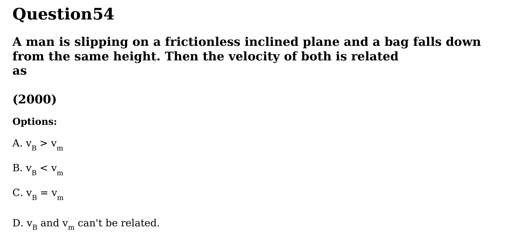 Motion in a Plane question 54