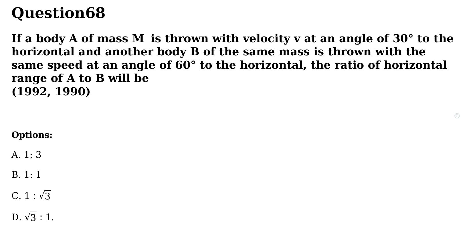 Motion in a Plane question 68