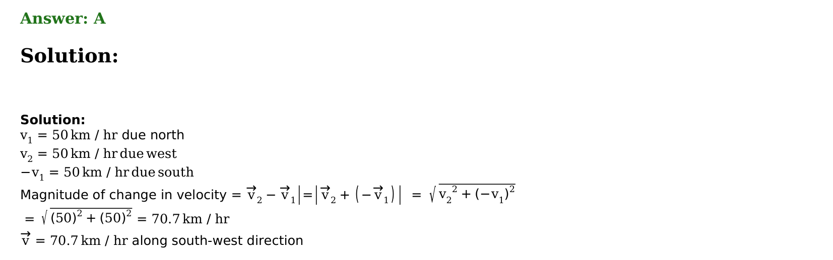 Motion in a Plane solution 72