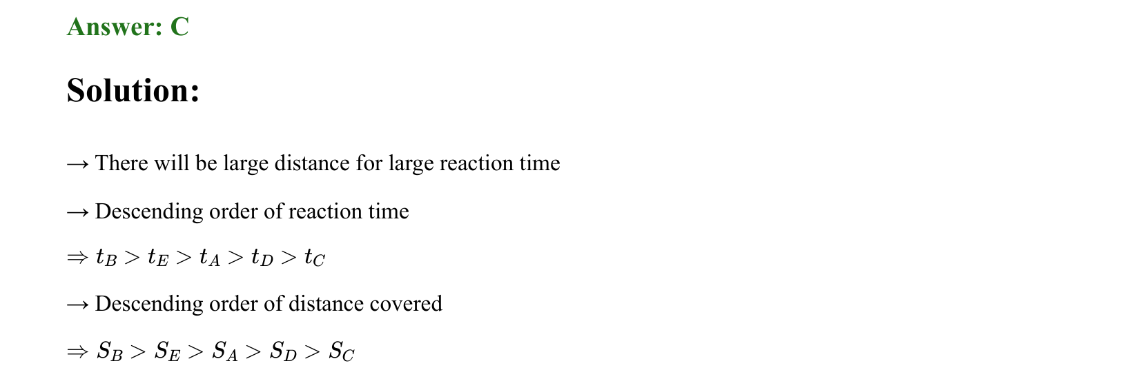 Motion in a Straight Line solution 1