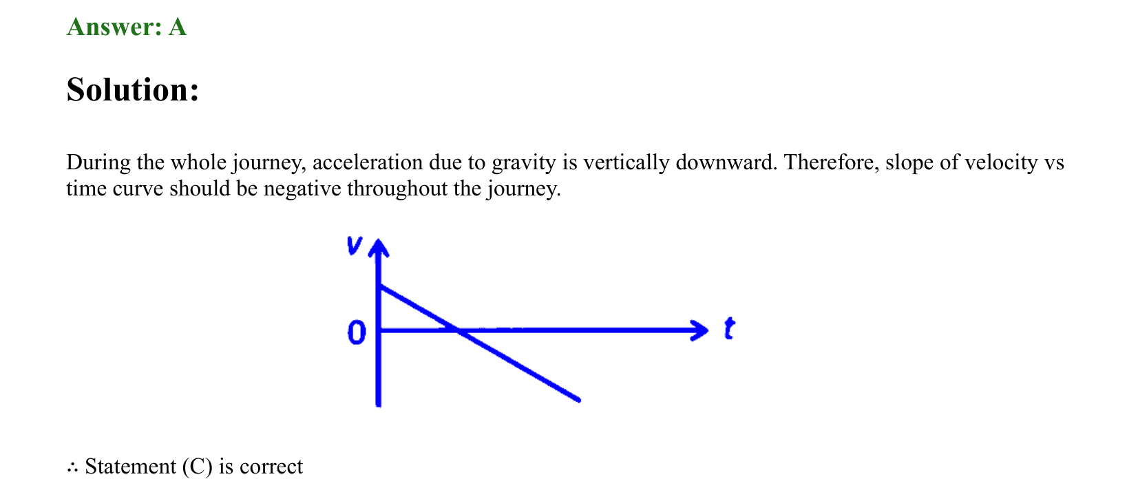 Motion in a Straight Line solution 2