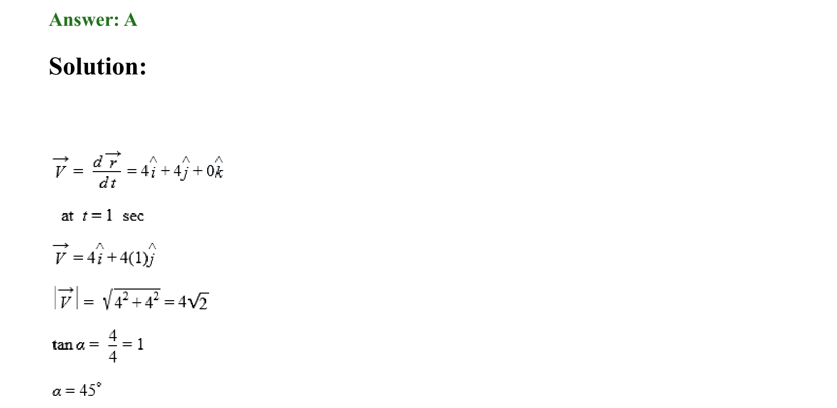 Motion in a Straight Line solution 8