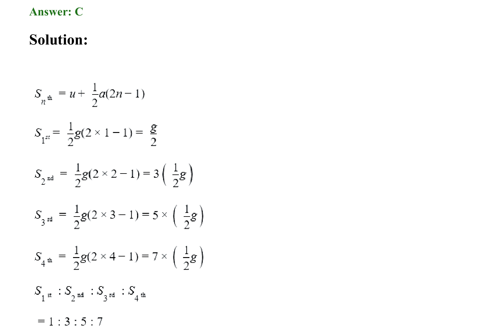Motion in a Straight Line solution 12