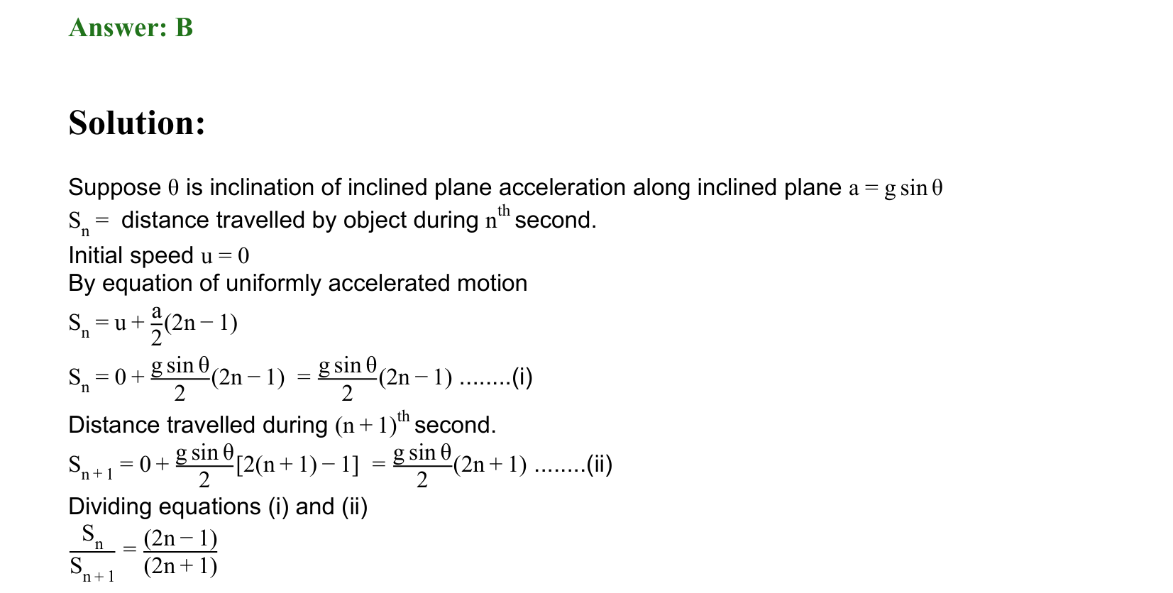 Motion in a Straight Line solution 15
