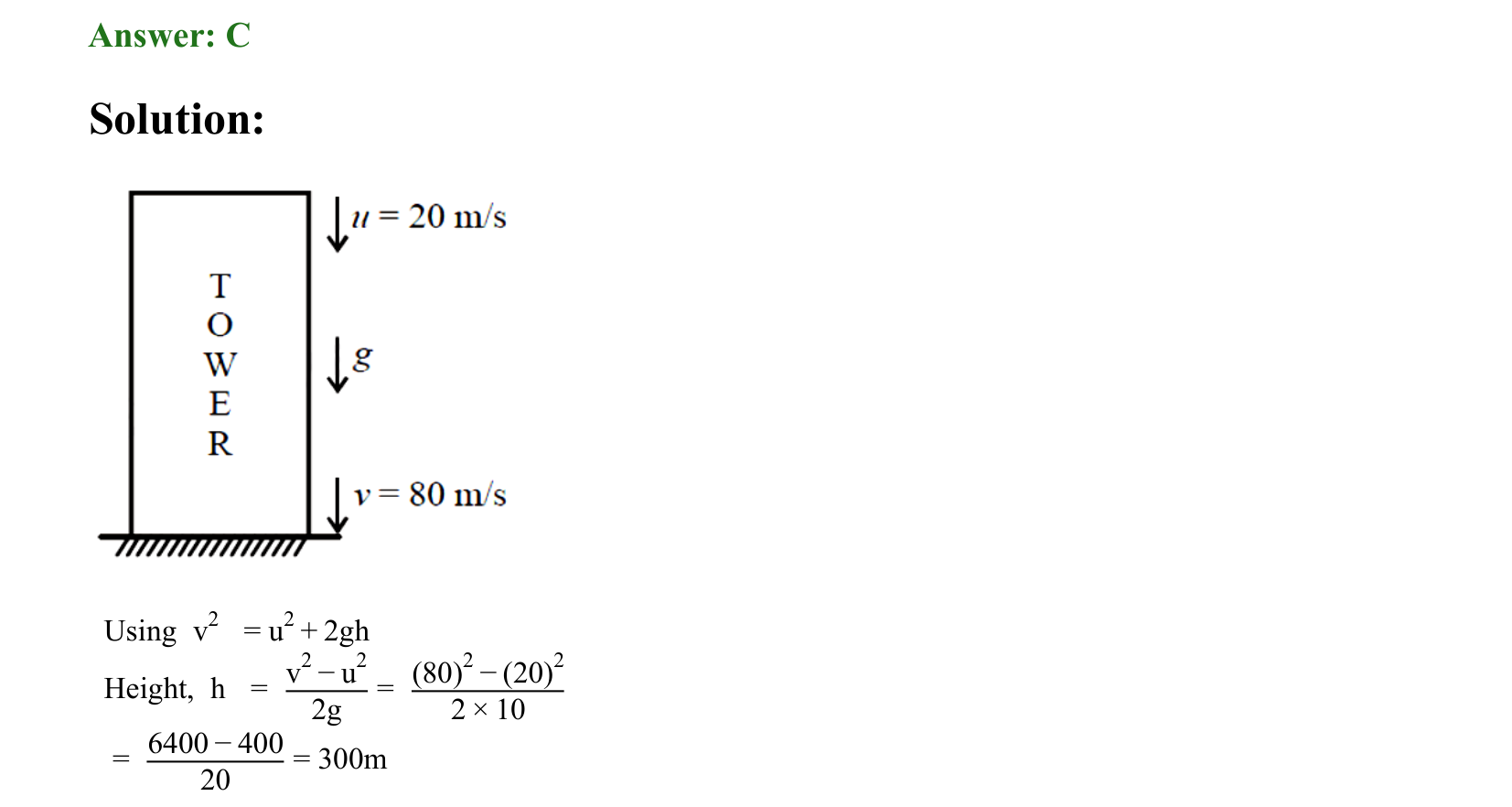 Motion in a Straight Line solution 17