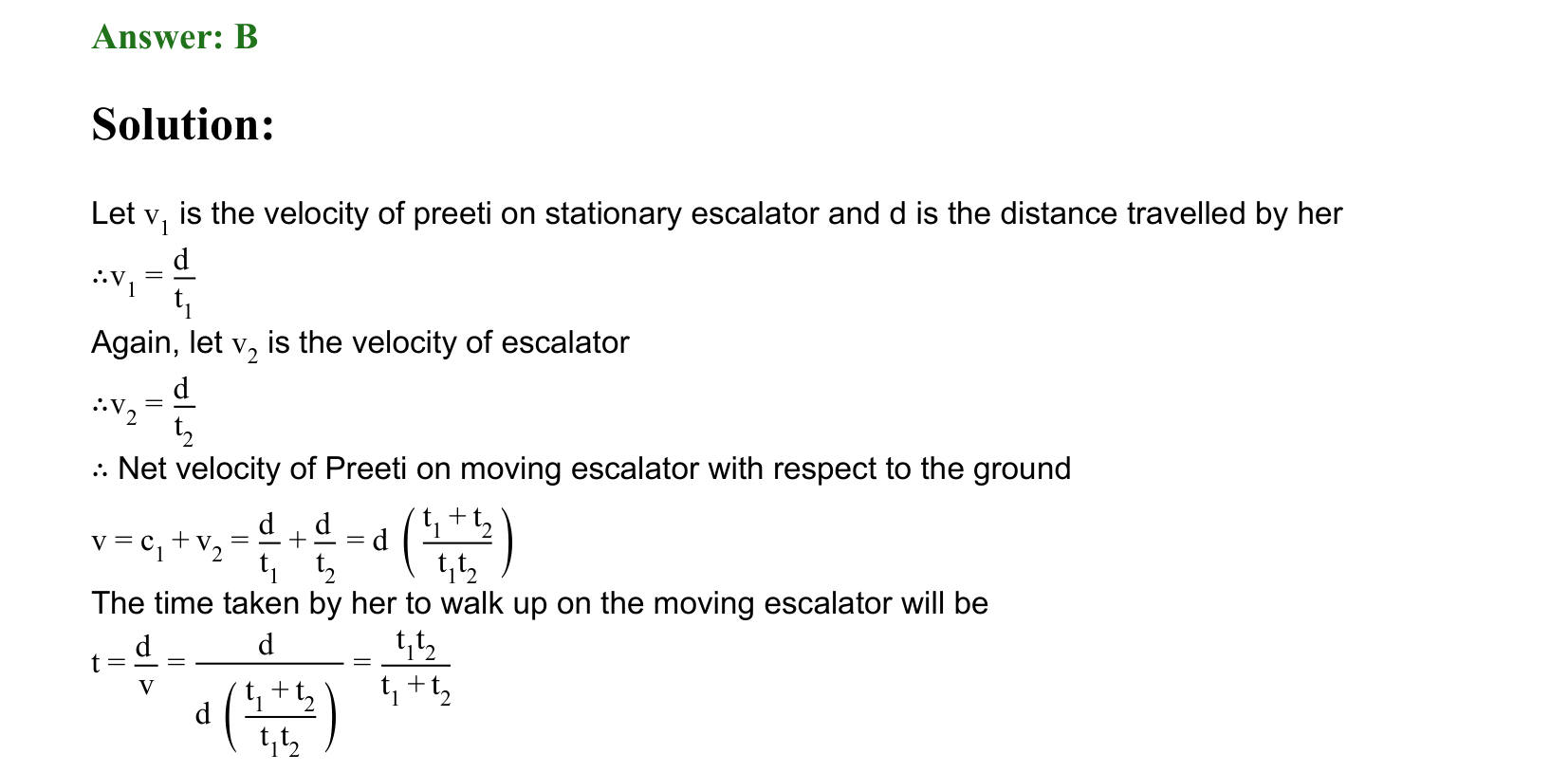 Motion in a Straight Line solution 18