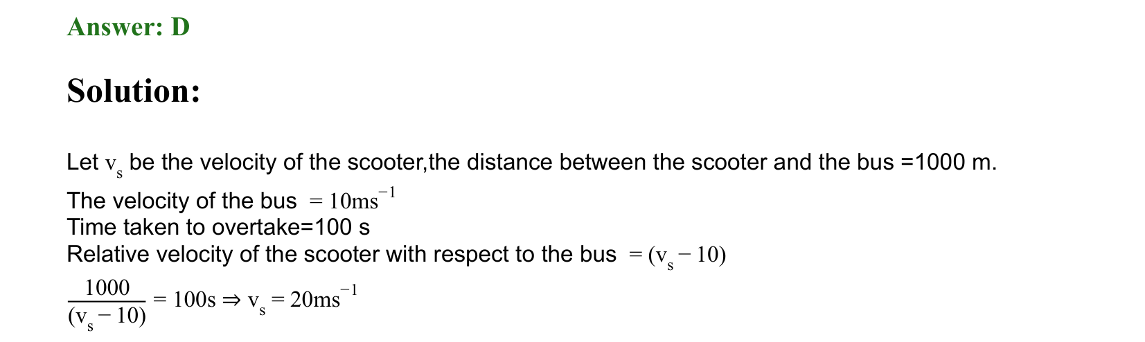 Motion in a Straight Line solution 29