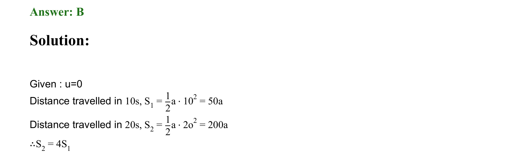 Motion in a Straight Line solution 30