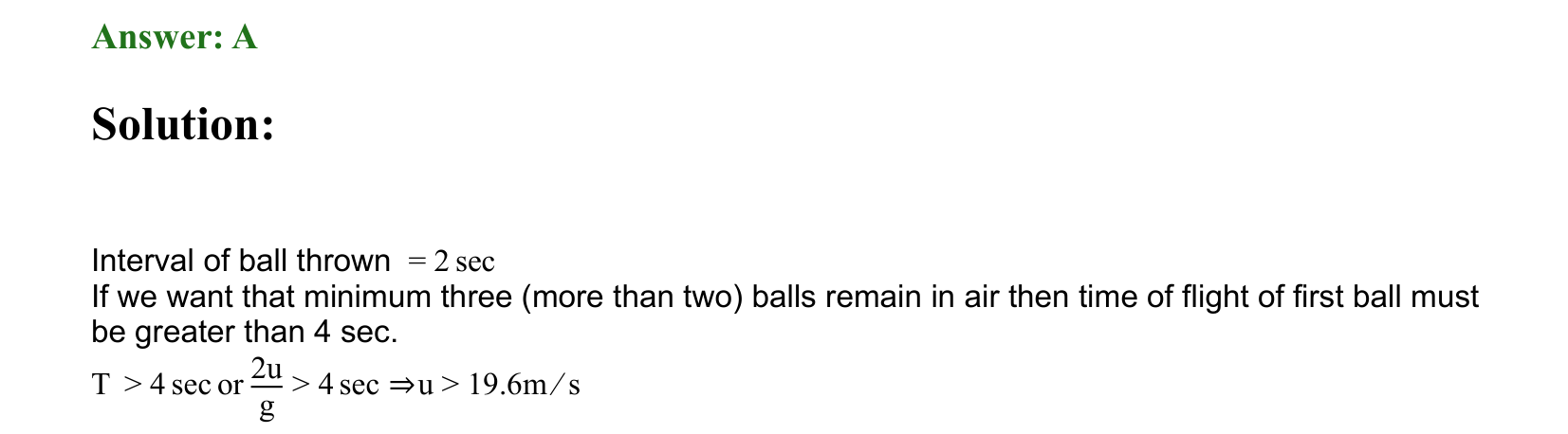 Motion in a Straight Line solution 41