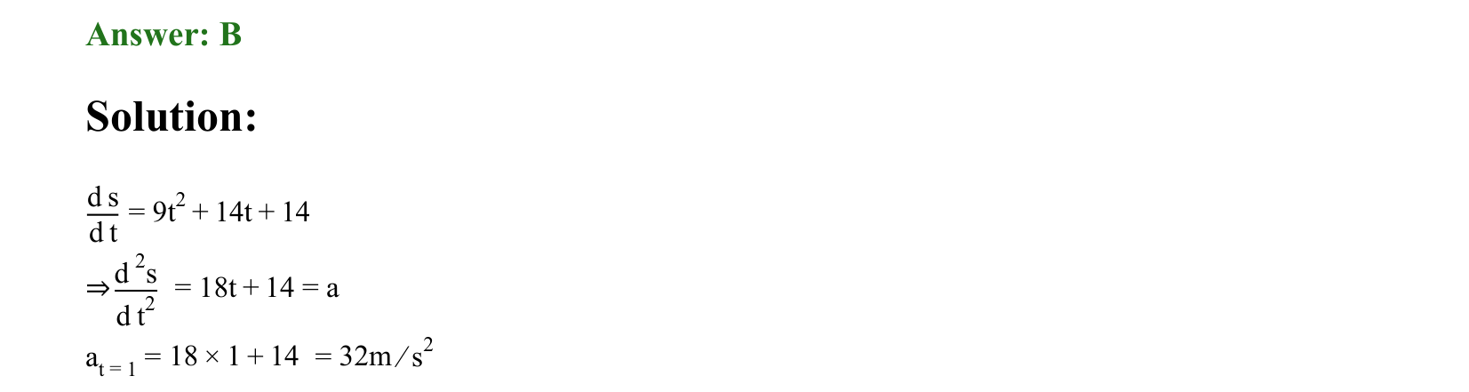 Motion in a Straight Line solution 44