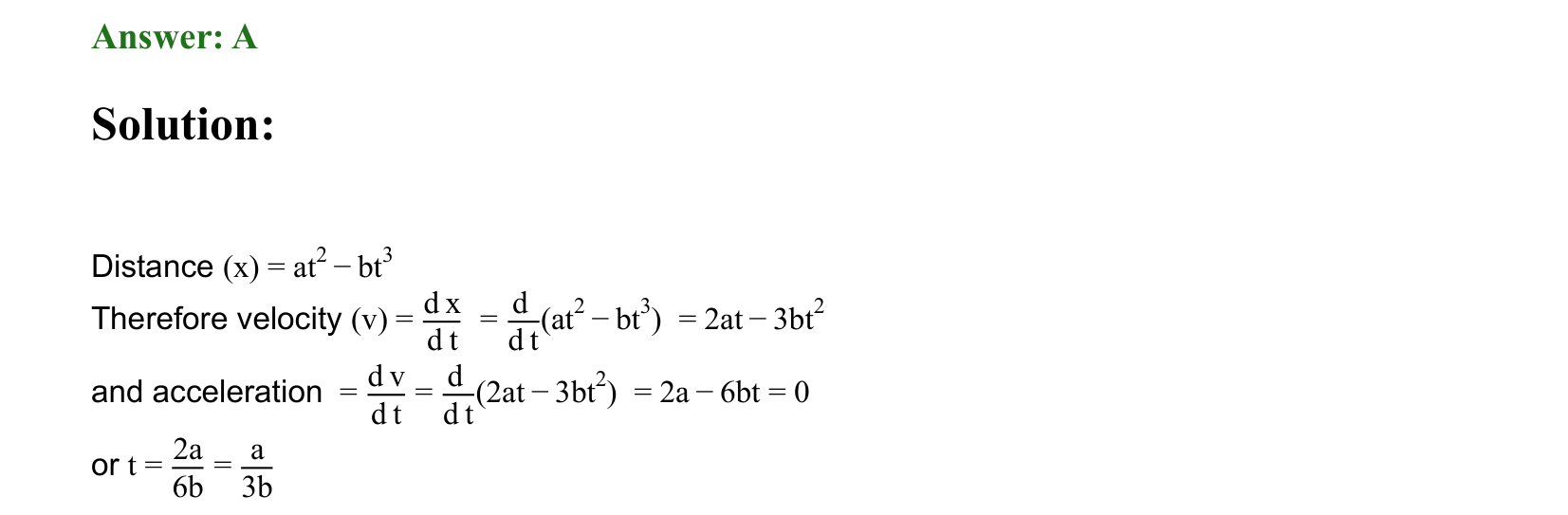 Motion in a Straight Line solution 47