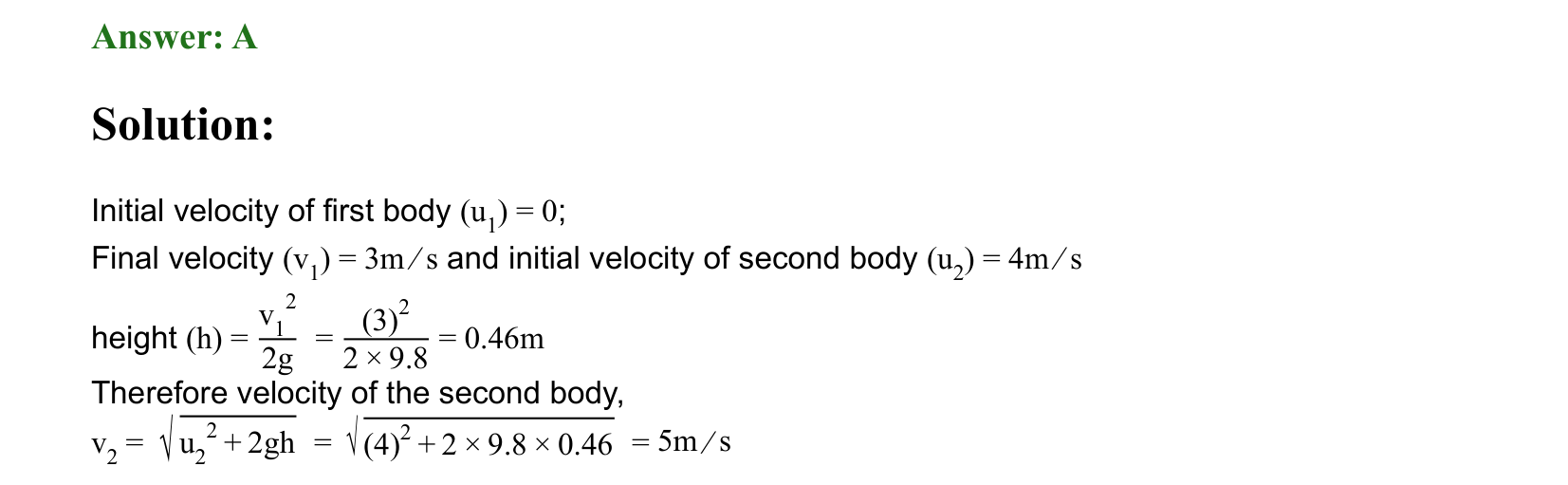 Motion in a Straight Line solution 49