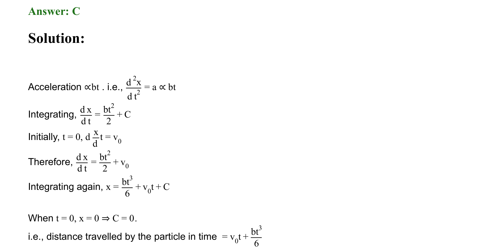 Motion in a Straight Line solution 50