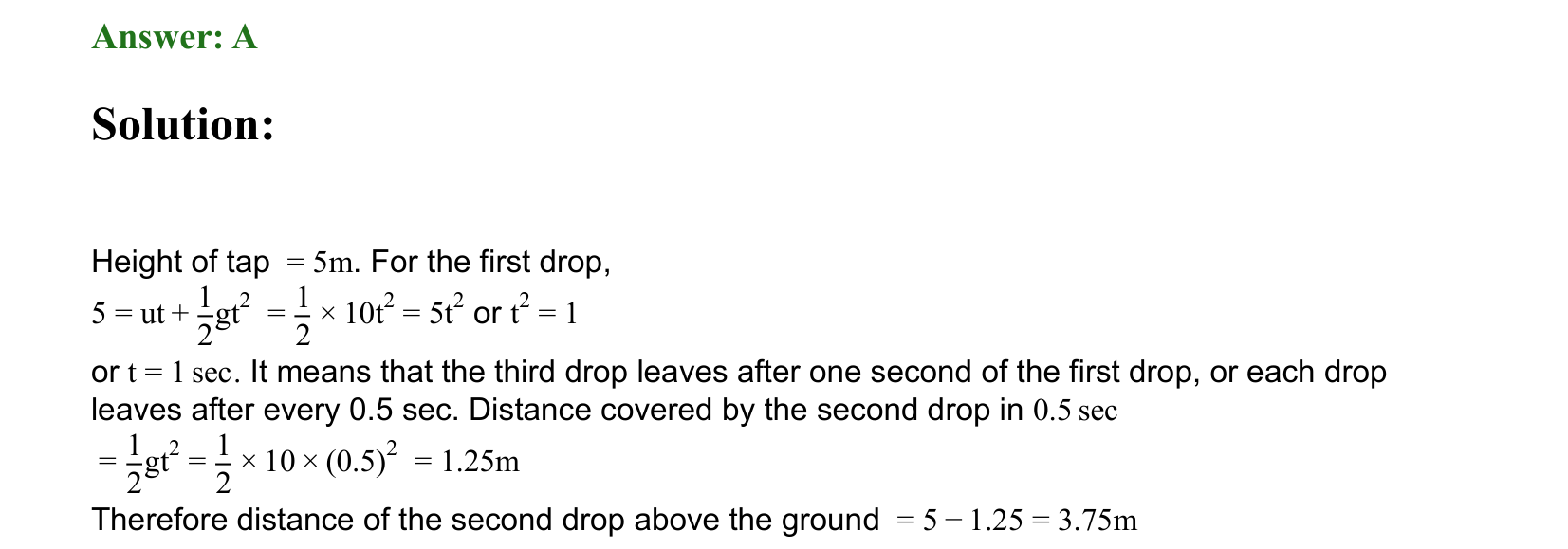 Motion in a Straight Line solution 51