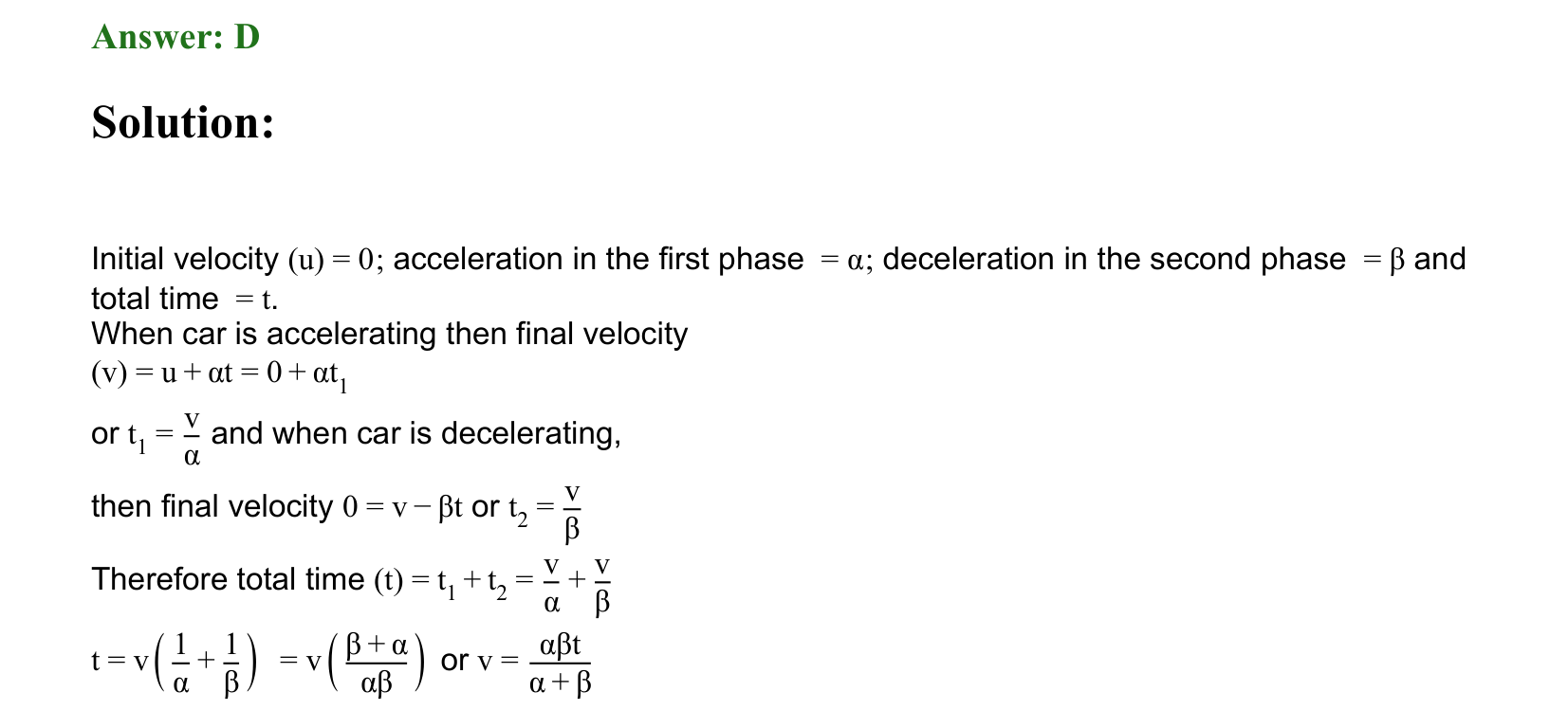 Motion in a Straight Line solution 52