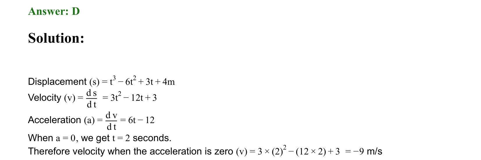 Motion in a Straight Line solution 53