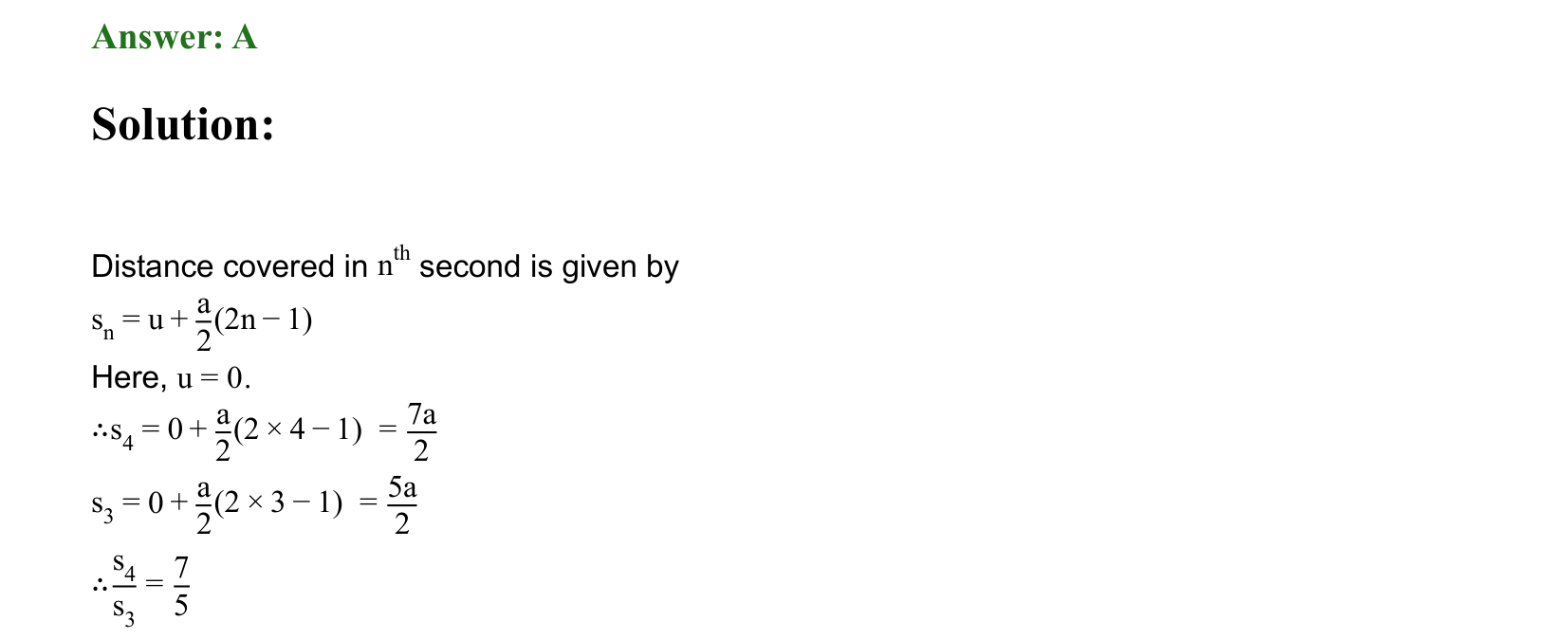 Motion in a Straight Line solution 56