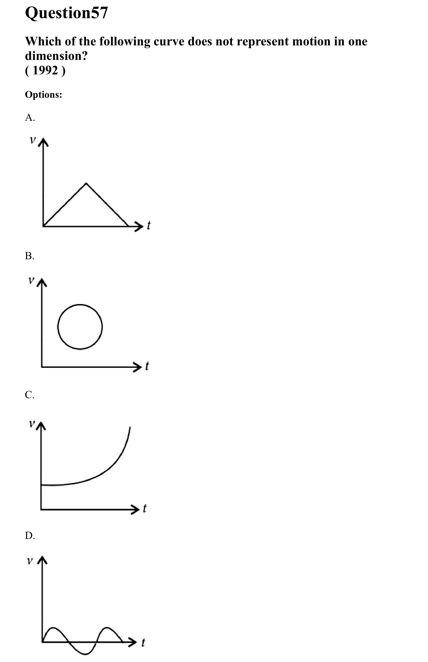 Motion in a Straight Line question 57