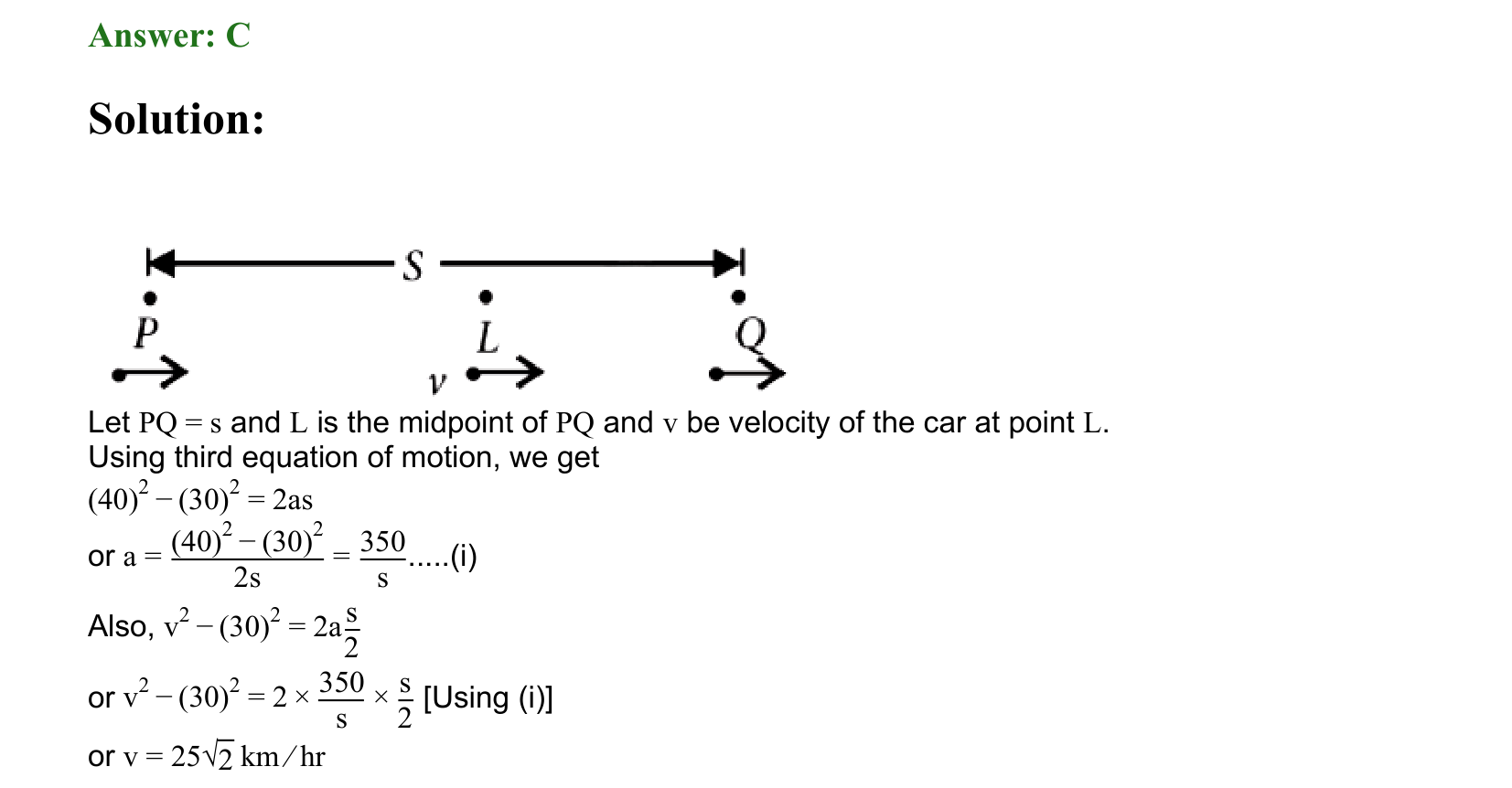 Motion in a Straight Line solution 63