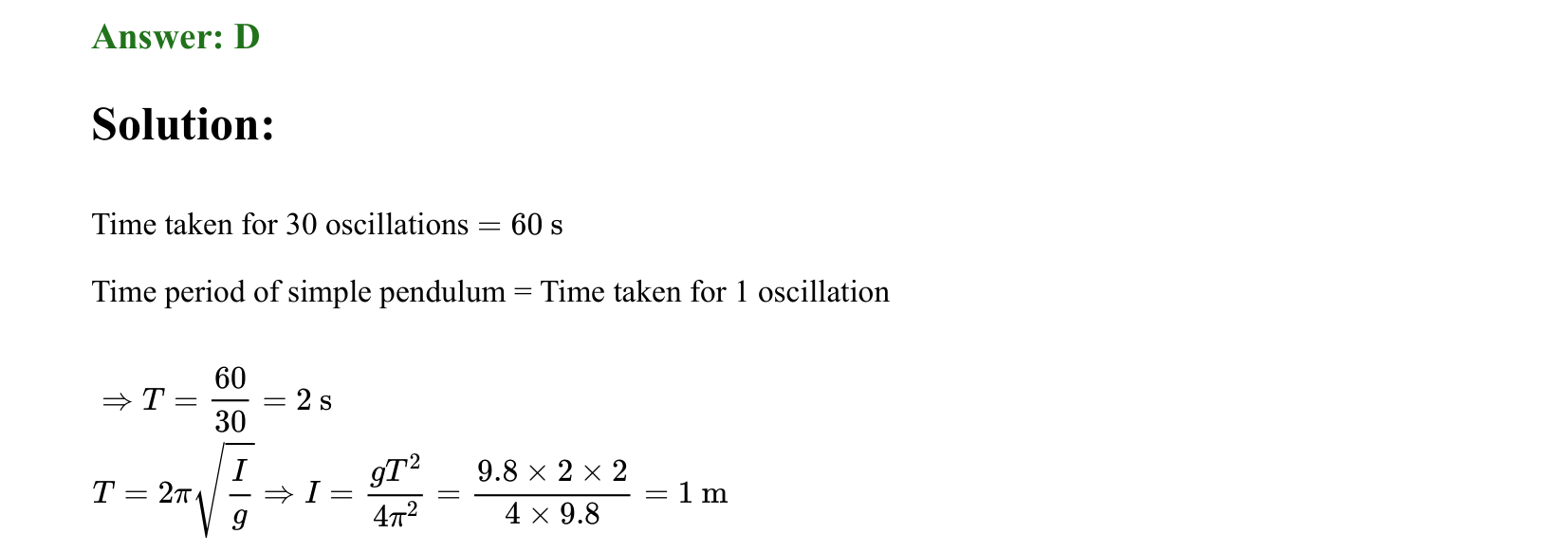 Oscillations solution 1