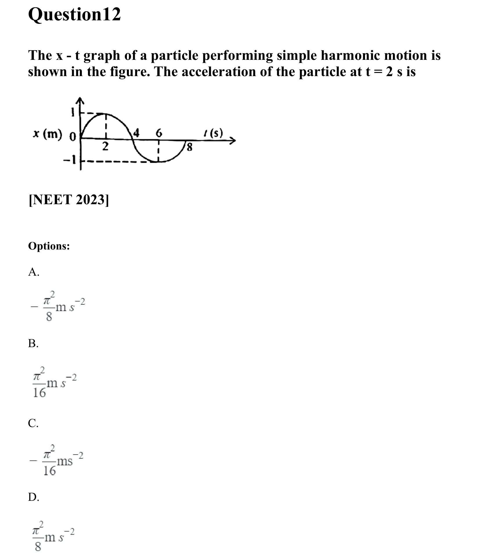 Oscillations question 12