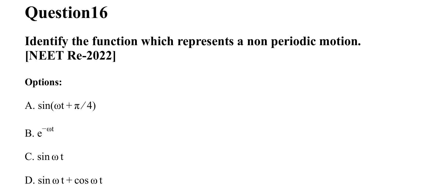 Oscillations question 16
