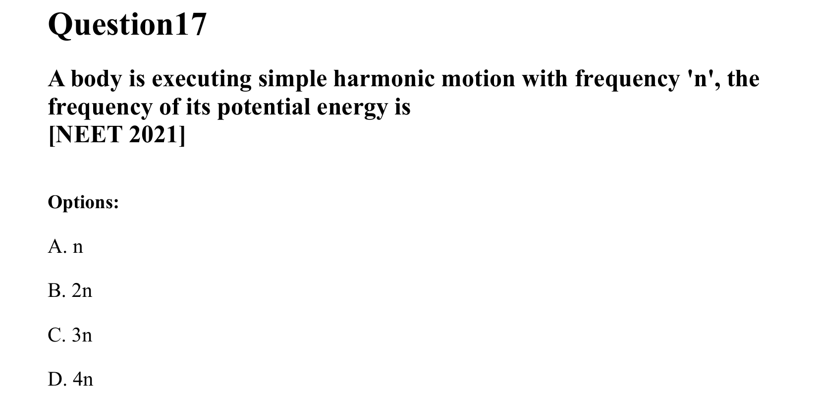 Oscillations question 17