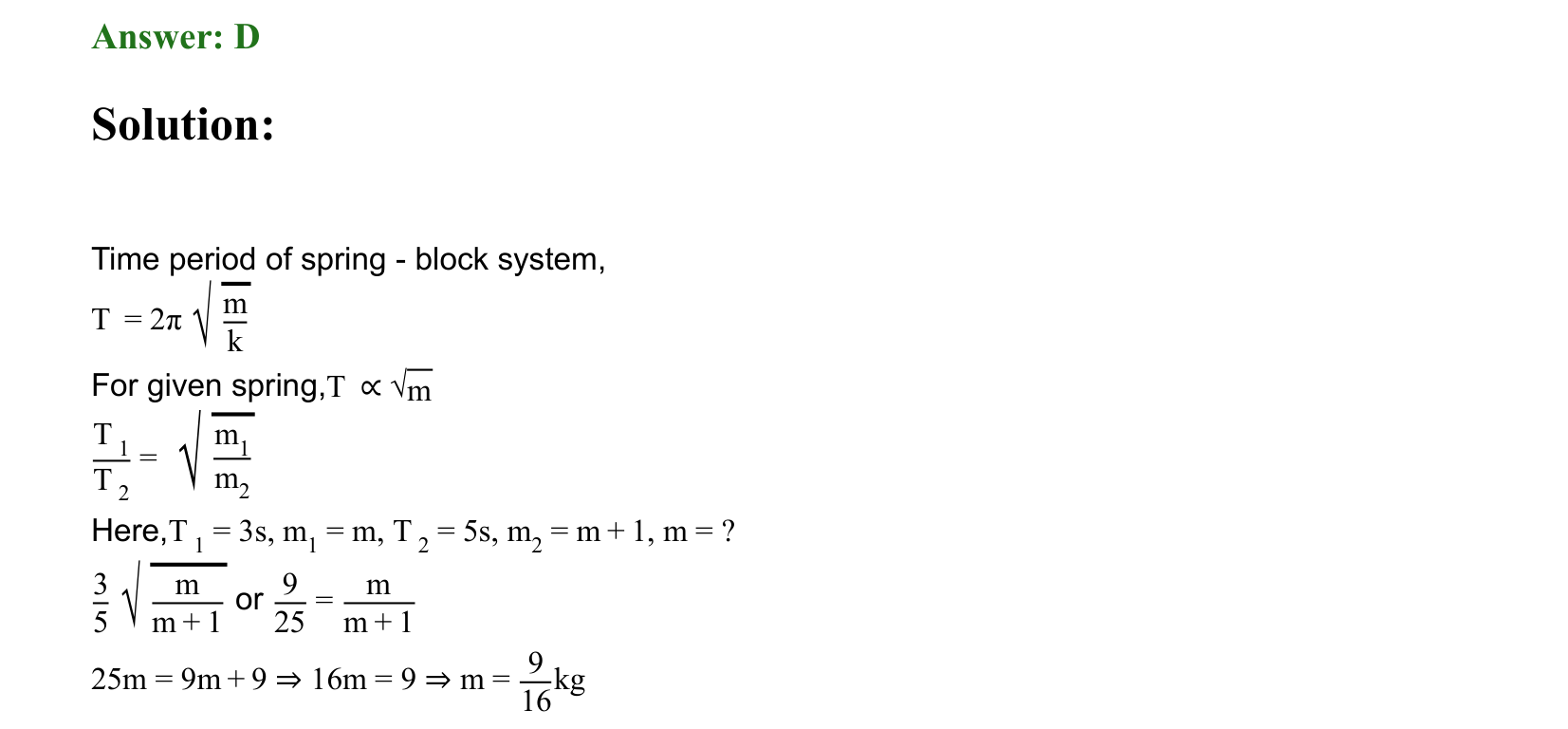 Oscillations solution 26