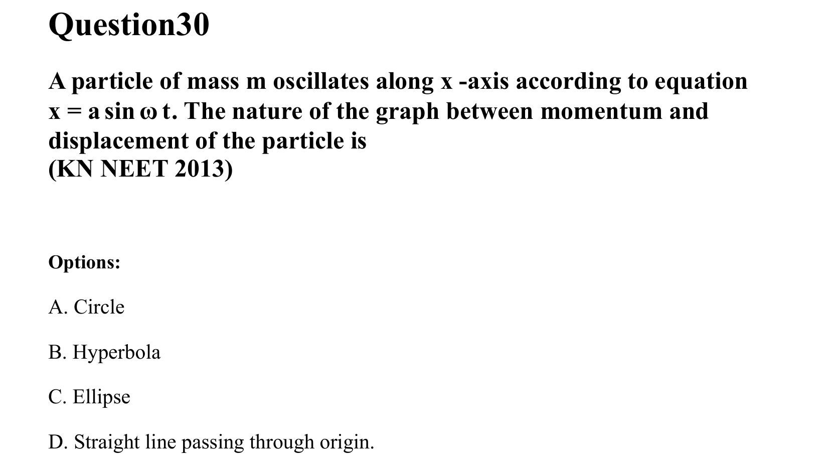 Oscillations question 30