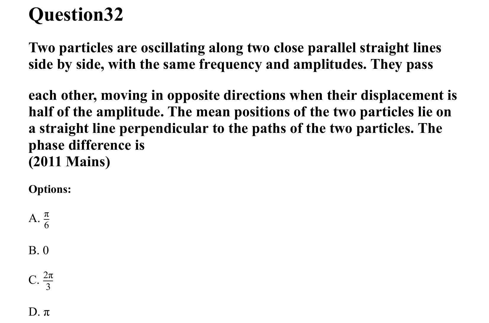 Oscillations question 32