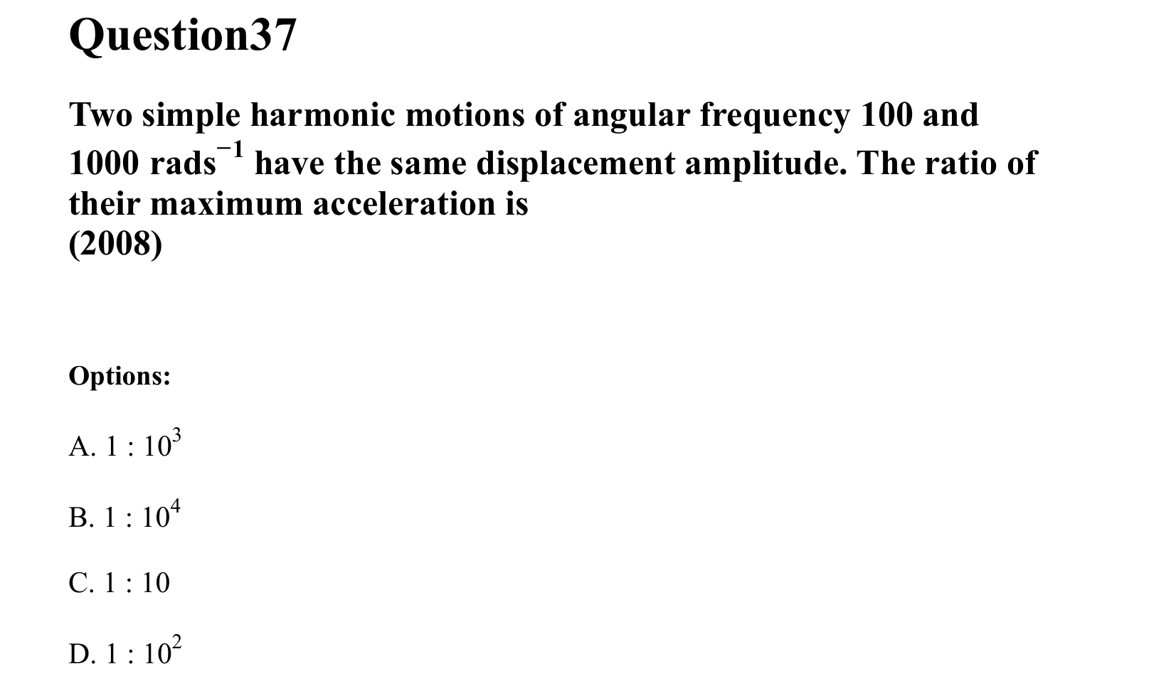 Oscillations question 37