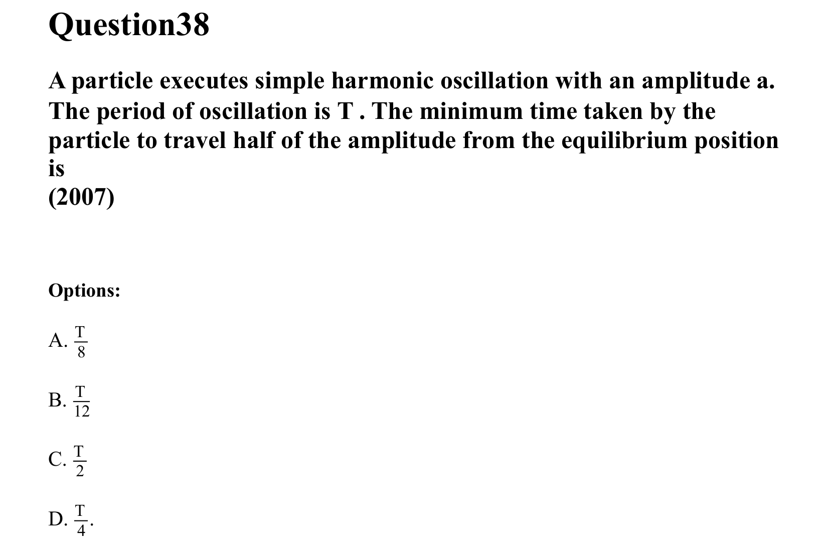Oscillations question 38