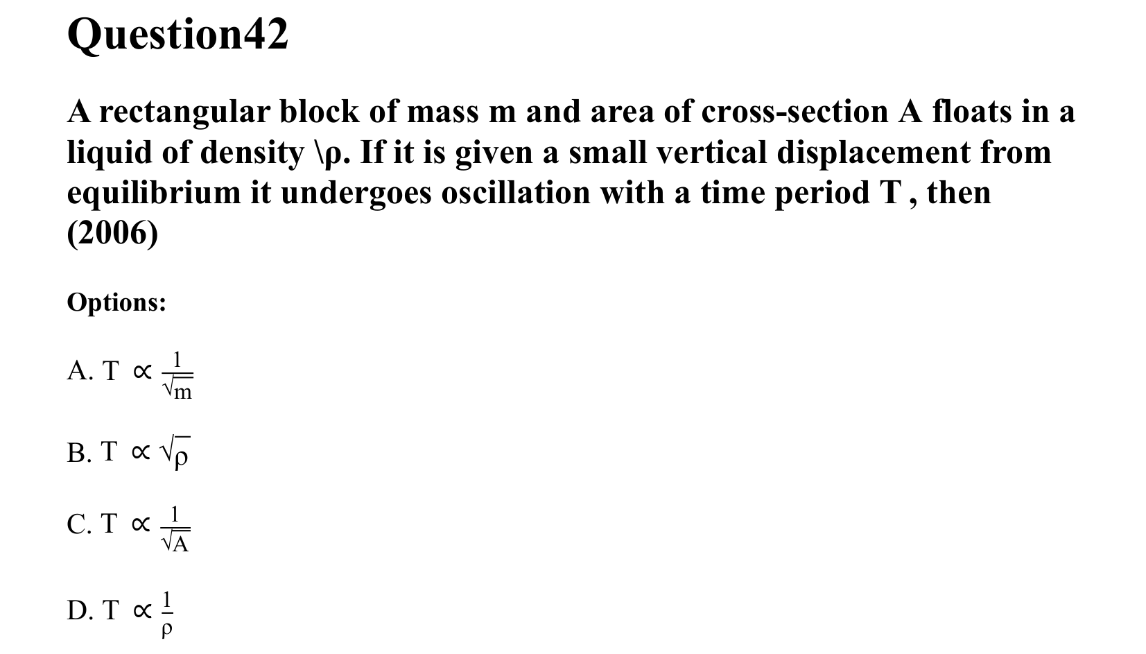 Oscillations question 42
