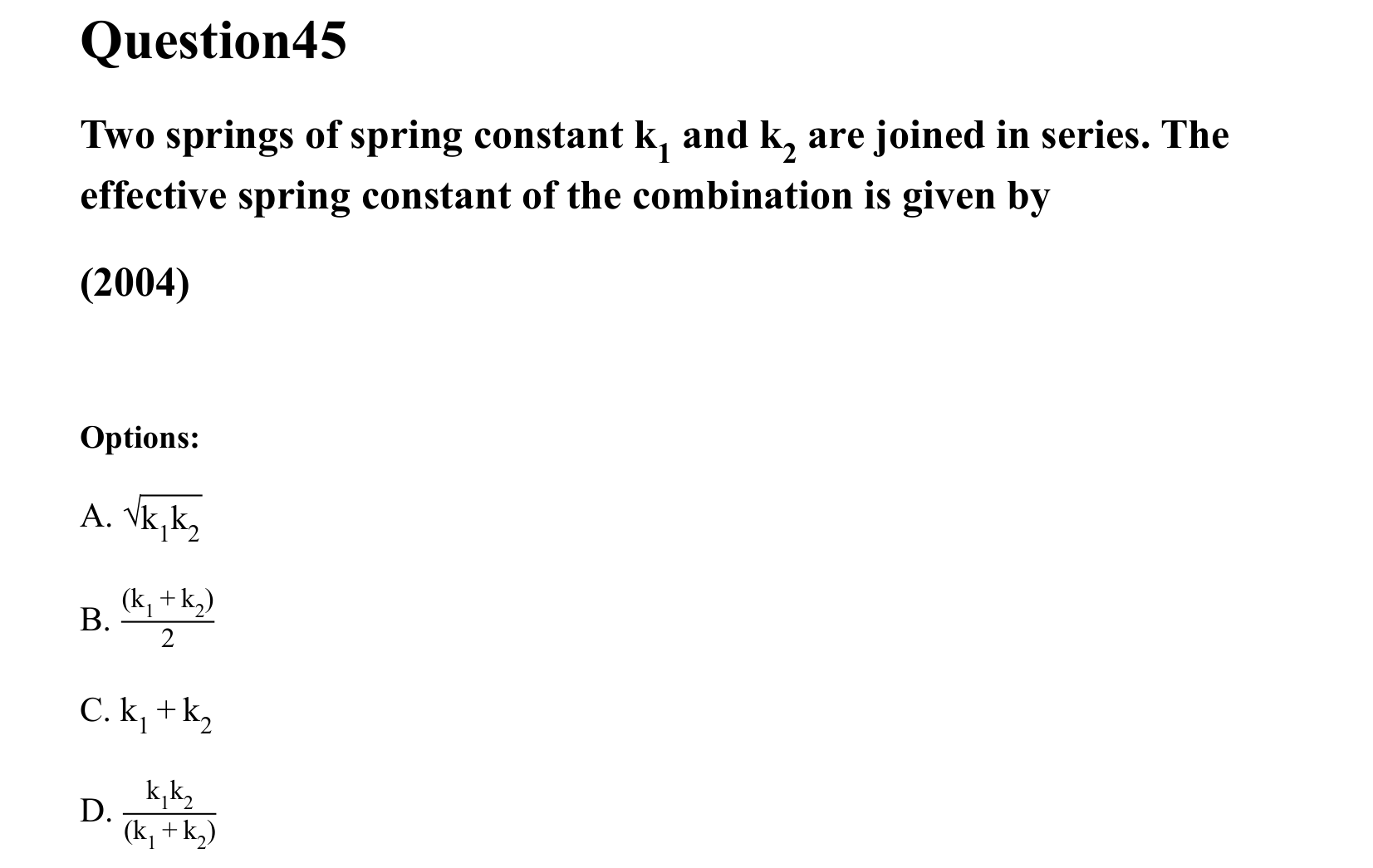 Oscillations question 45
