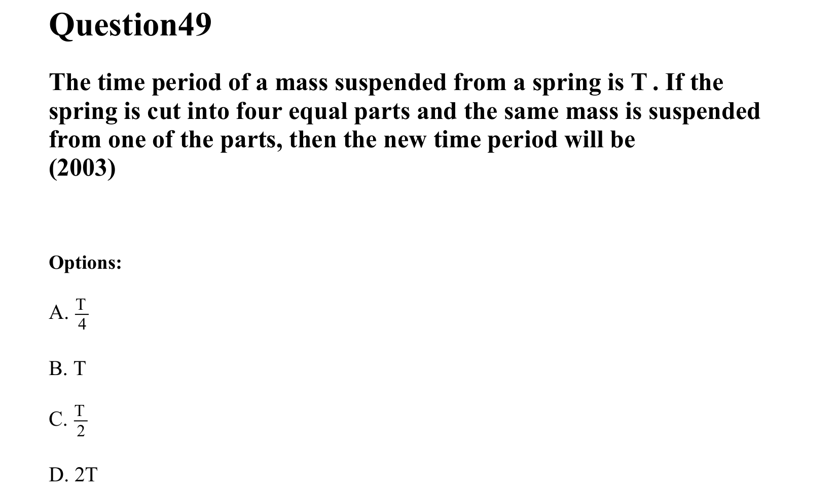 Oscillations question 49