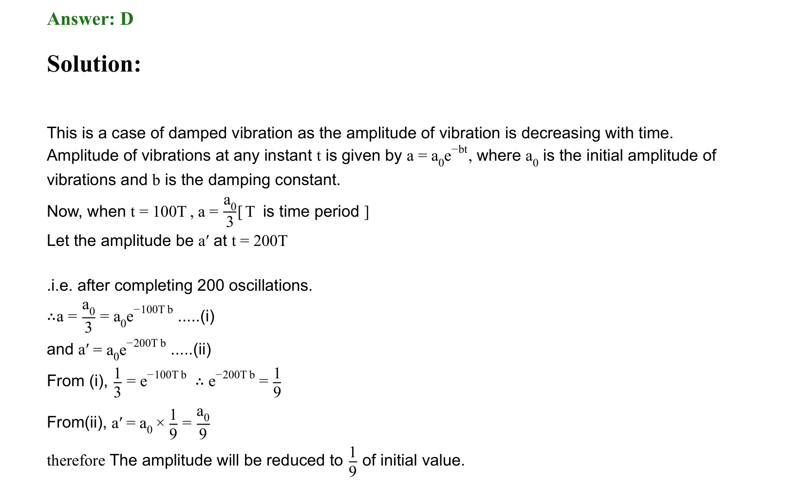 Oscillations solution 52
