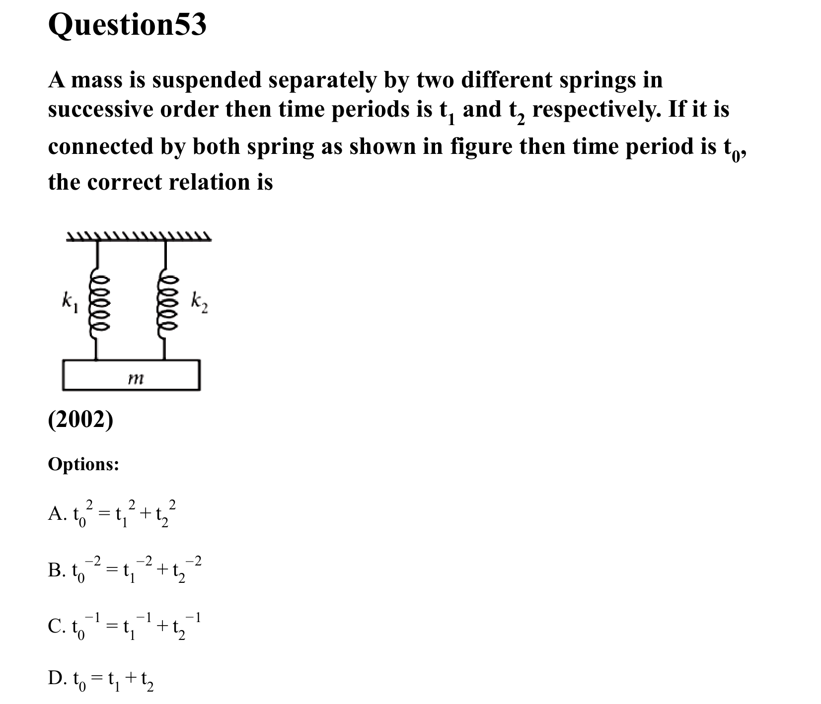 Oscillations question 53