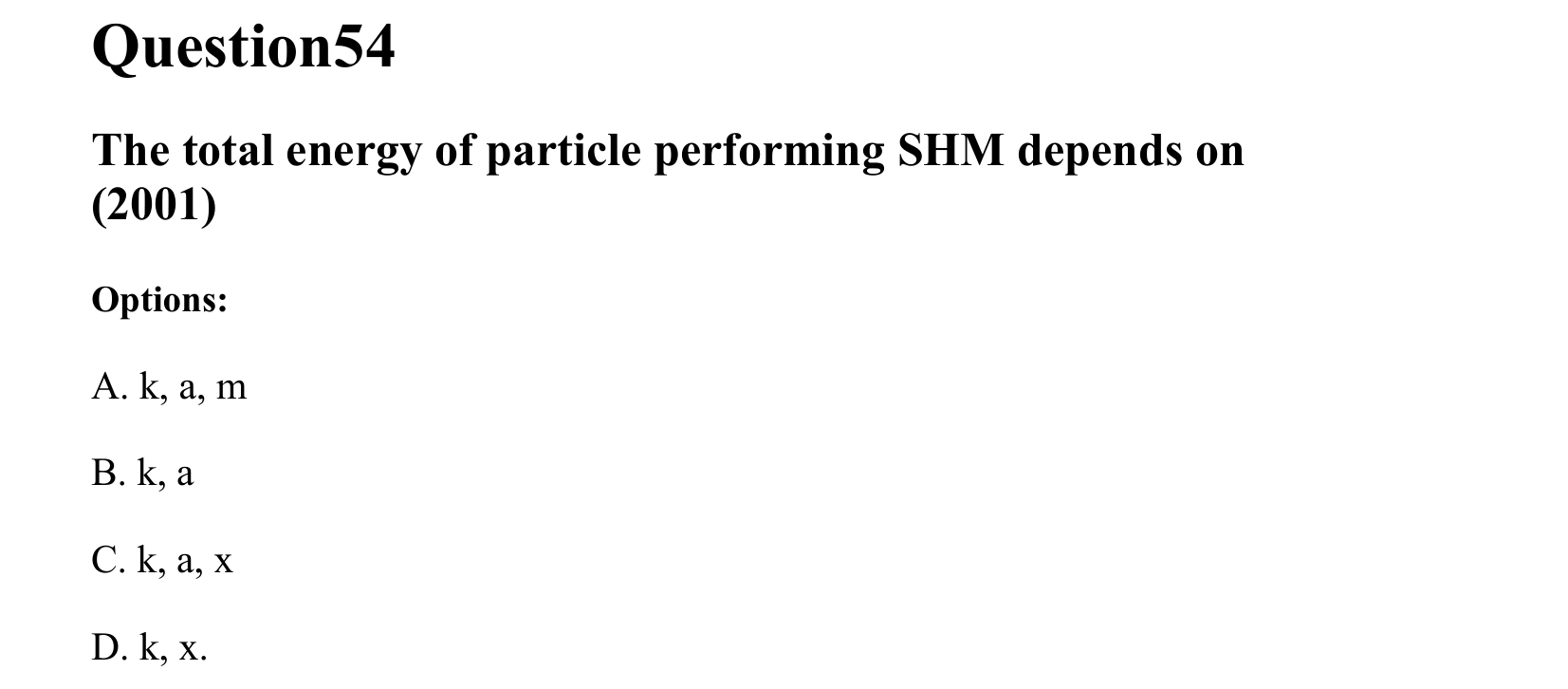 Oscillations question 54
