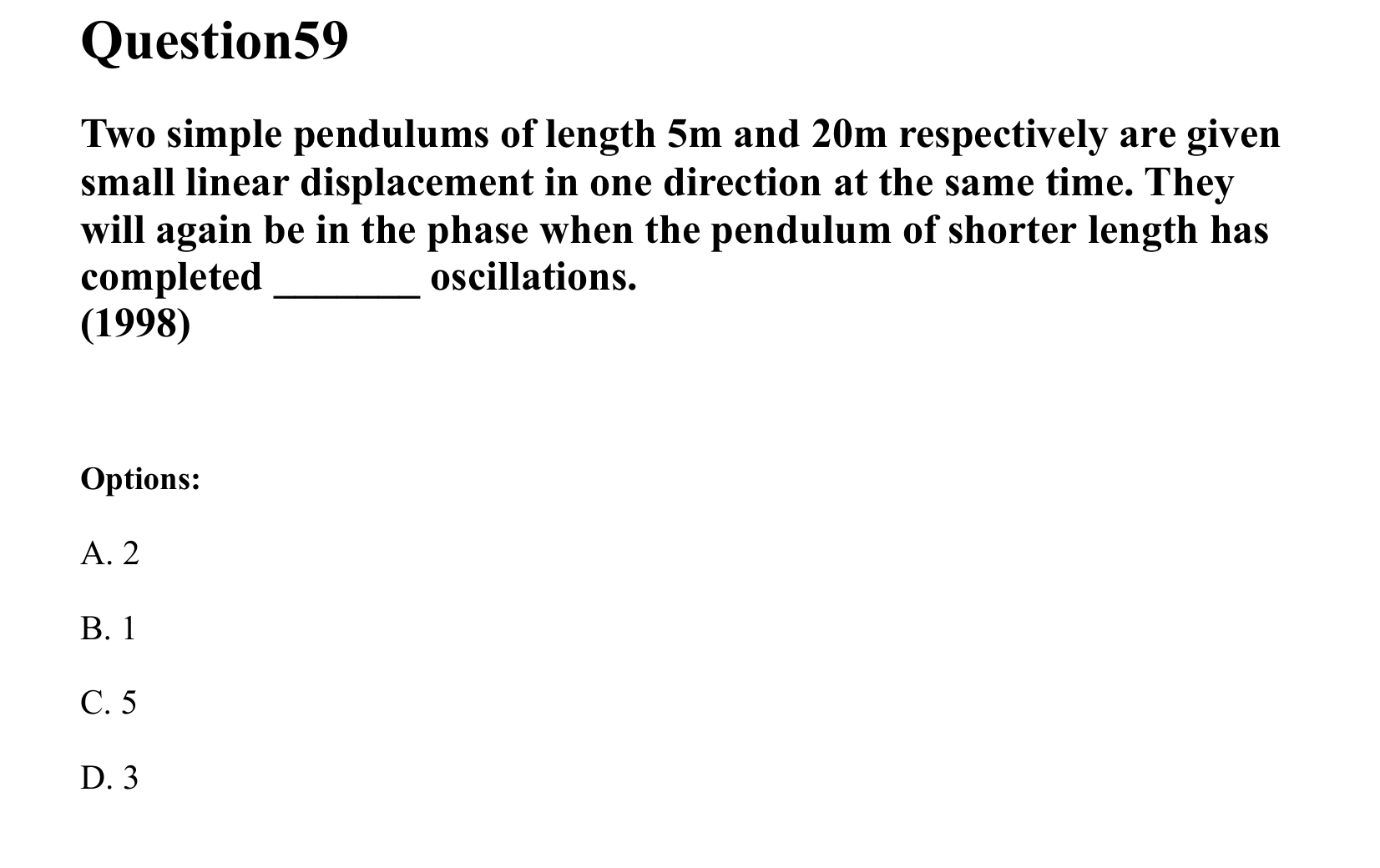 Oscillations question 59